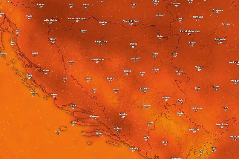 Zbog Visokih Temperatura Upaljen Narandžasti Meteoalarm, U Utorak Stiže ...