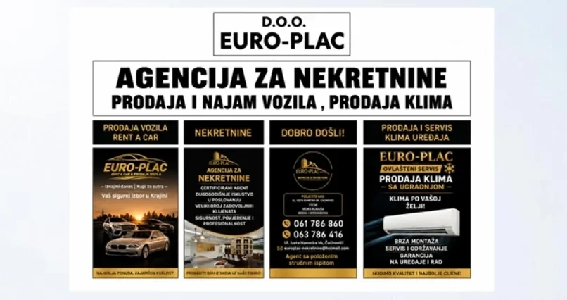 EURO-PLAC Cazin proširio je asortiman usluga, te i dalje ostaje vaš pouzdan partner!