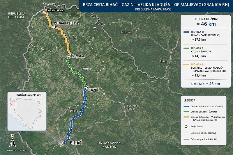 Počeo otkup zemljišta na trasi planirane brze ceste od Bihaća do granice Hrvatske