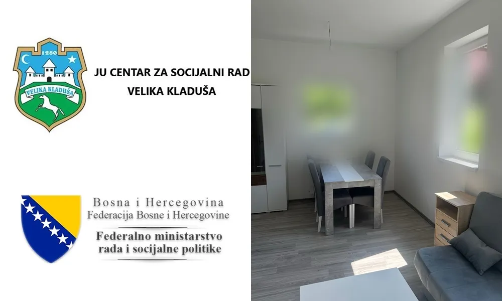 Uz podršku Federalnog ministarstva rada i socijalne politike opremljen stan za žrtve porodičnog nasilja u Velikoj Kladuši
