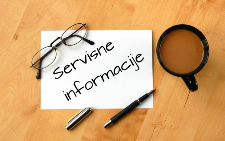 Servisne informacije, srijeda, 19. august 2026. godine